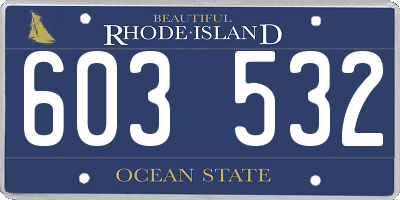 RI license plate 603532