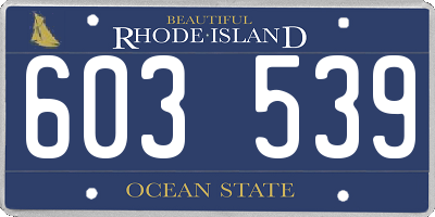 RI license plate 603539