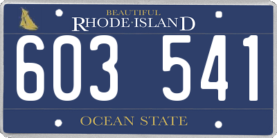 RI license plate 603541