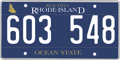 RI license plate 603548