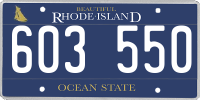 RI license plate 603550