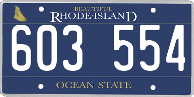 RI license plate 603554