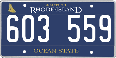 RI license plate 603559
