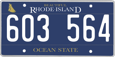 RI license plate 603564