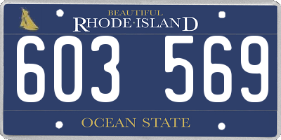 RI license plate 603569