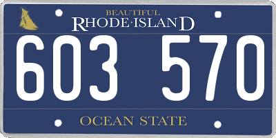 RI license plate 603570