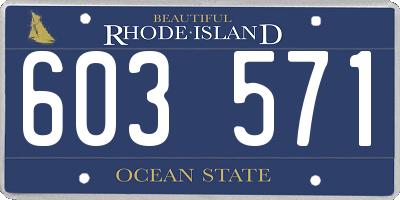 RI license plate 603571