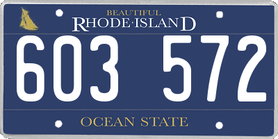 RI license plate 603572