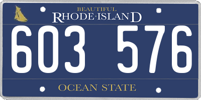 RI license plate 603576