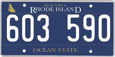 RI license plate 603590
