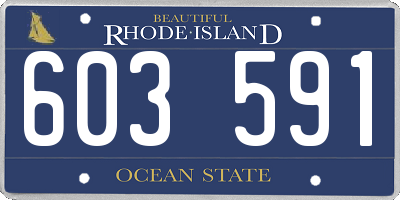 RI license plate 603591