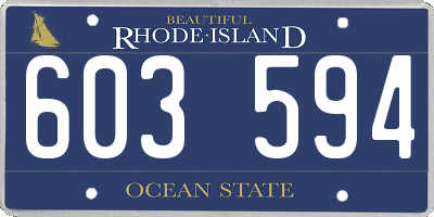 RI license plate 603594