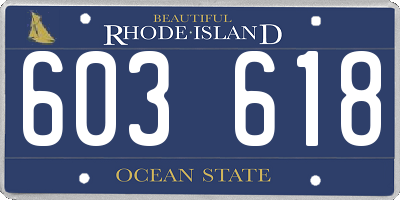 RI license plate 603618