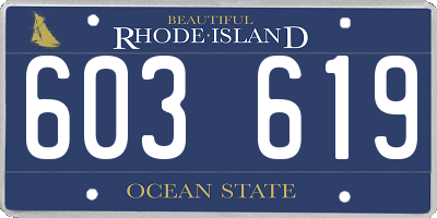 RI license plate 603619