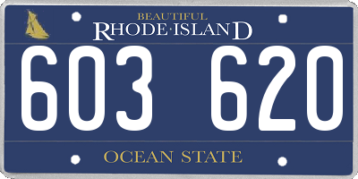 RI license plate 603620