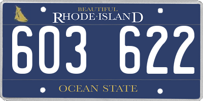 RI license plate 603622