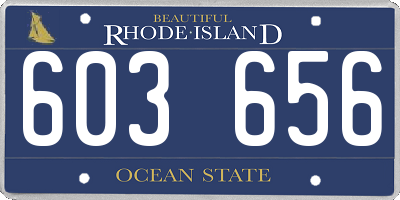RI license plate 603656