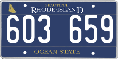 RI license plate 603659