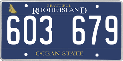 RI license plate 603679