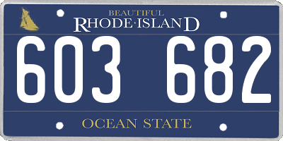 RI license plate 603682