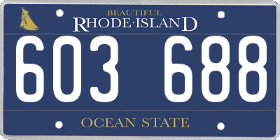 RI license plate 603688