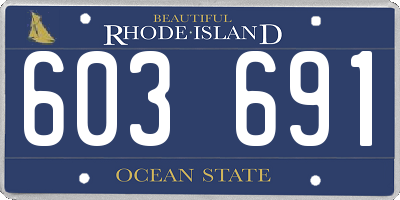 RI license plate 603691