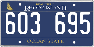 RI license plate 603695