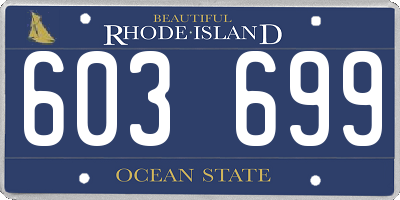 RI license plate 603699
