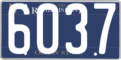 RI license plate 6037