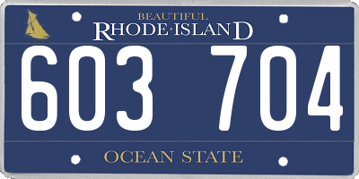RI license plate 603704