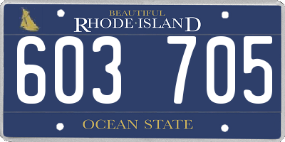 RI license plate 603705