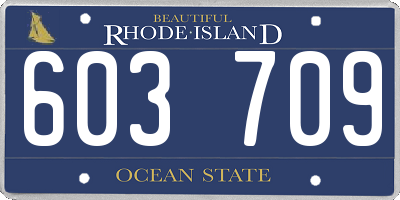 RI license plate 603709