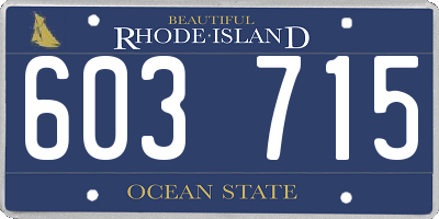 RI license plate 603715
