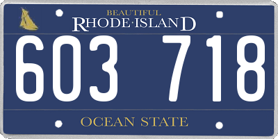 RI license plate 603718