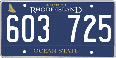 RI license plate 603725