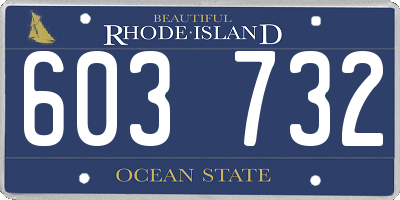 RI license plate 603732