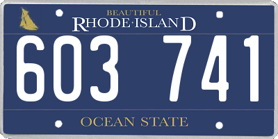 RI license plate 603741
