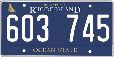 RI license plate 603745