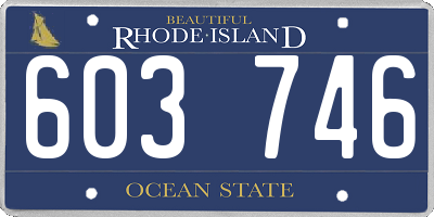 RI license plate 603746