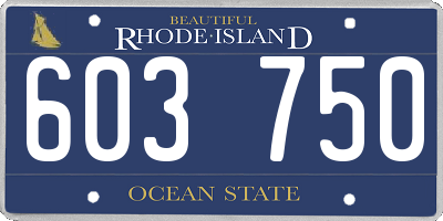 RI license plate 603750