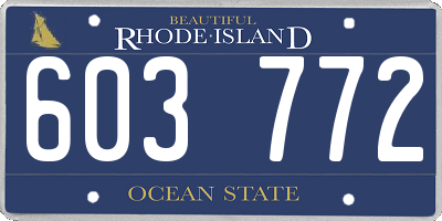 RI license plate 603772