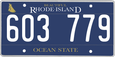 RI license plate 603779