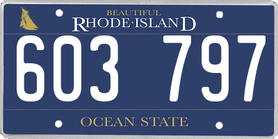 RI license plate 603797