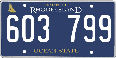 RI license plate 603799
