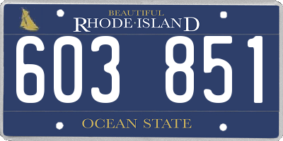 RI license plate 603851