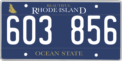 RI license plate 603856
