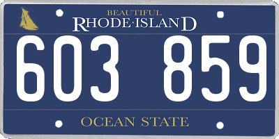 RI license plate 603859