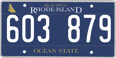 RI license plate 603879