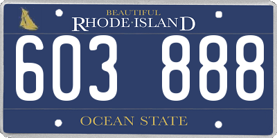 RI license plate 603888