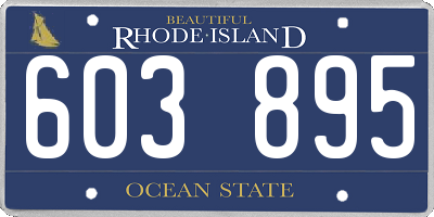 RI license plate 603895